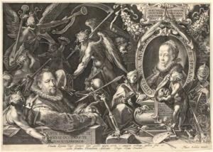 Bartholomaeus Spranger And His Wife Christina Muller by Aegidius Sadeler or Saedeler