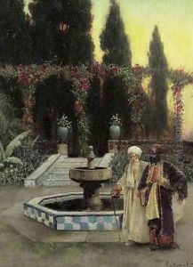 Walking around the Fountain (Promenade autour de la fontaine) by Rudolph Ernst