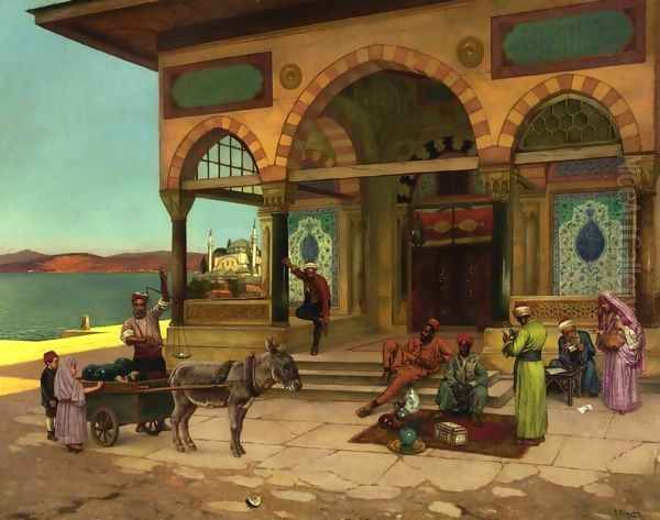 Outside the Selim Tabe, Constantinople - view 1