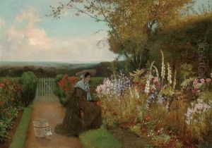 Tending The Garden by Walter-Dendy Sadler