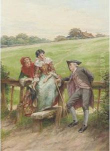 At The Stile by Walter-Dendy Sadler