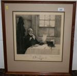 A Glass Of Port by William II Sadler