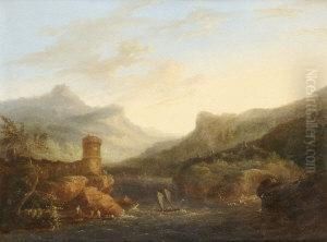 Shipping Outside A Busy Harbour by William II Sadler