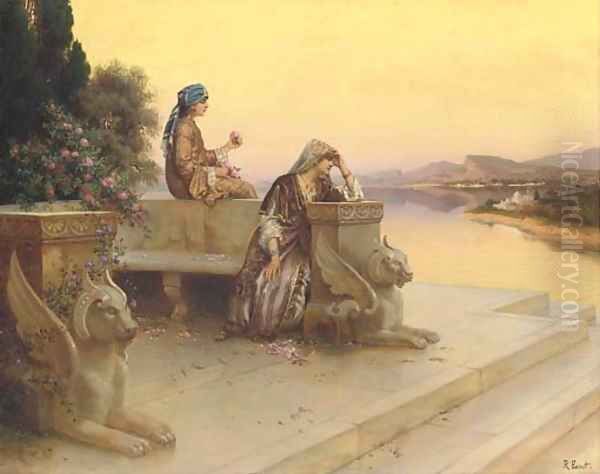 Jeunes femmes sur la terrasse - view 1