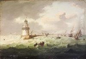 Shipping At The Entrance To Dublin Port