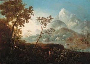 A View Of The Lower Lake Killarney With The Eagle's Nestbeyond by William II Sadler