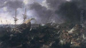 Ships in Peril 1623 by Andries Van Eertvelt