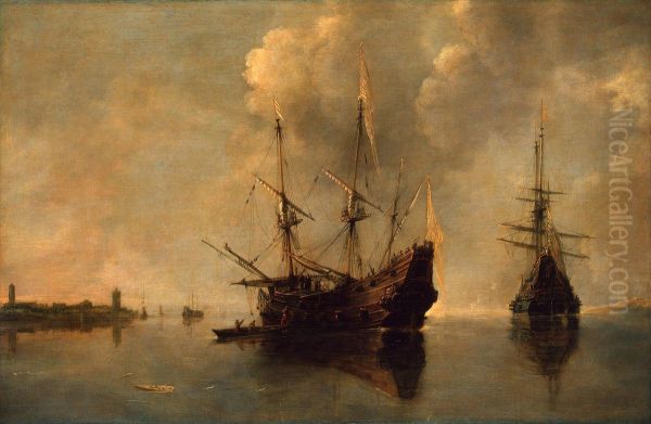 Two Ships at Anchor - view 1