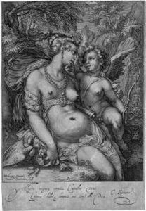 Venus Und Amor by Jan Pietersz. Saenredam