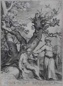 Vier Szenen Aus Dem Leben Der Propheten Jesaja by Jan Pietersz. Saenredam