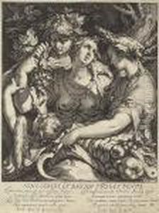 Venus, Ceres And Bacchus by Jan Pietersz. Saenredam