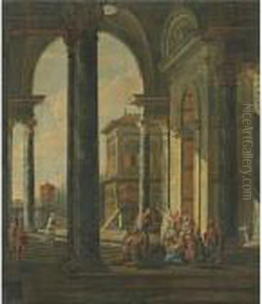 A Palatial Capriccio With Christ Preaching To The Poor - view 1
