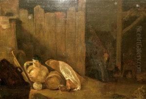 View Of The Corner Of The Interior Of A Stable