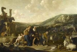 Jakobs Einzug In Kanaan. by Cornelis Saftleven