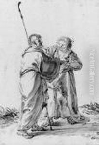 A Woman Helping A Blind Pilgrim by Cornelis Saftleven