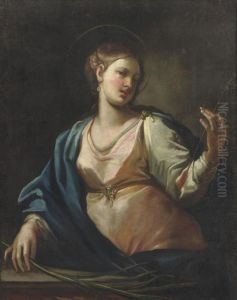 Saint Ursula With The Martyr's Palm Leaf