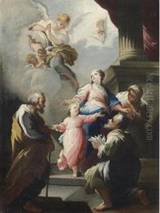Sacra Famiglia Con Santi by Giovanni Camillo Sagrestani