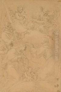 Vision Of The Sacred Chalice
Held By Angels To Ss Catherine Of Siena, Dominick And Mary Magdalene Of
Pazzi Vision Of The Sacred Chalice
Held By Angels To Ss Catherine Of Siena, Dominick And Mary Magdalene Of
Pazzi