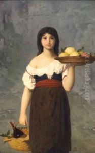 Fanciulla Con Cesto Di Frutta