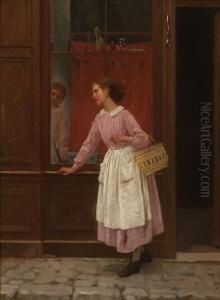 Am Schaufenster by Edouard Alexandre Sain