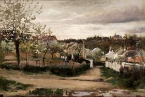 Vue De Village by Paul Jean Marie Sain