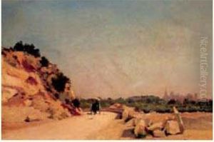  La Caleche, Petite Route De Campagne  by Paul Jean Marie Sain