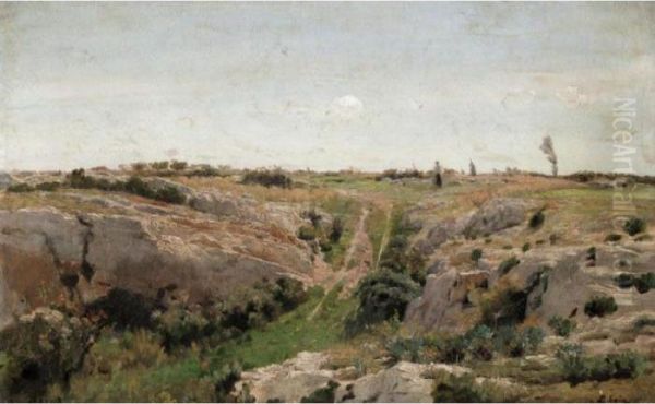 Young Lady In A Landscape - view 1
