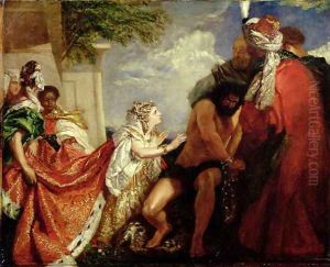 Delilah before the Blinded Samson by William Etty