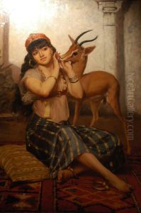 Jeune Fille A La Gazelle