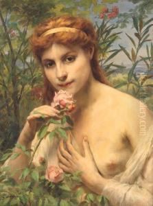 'l'odorat - Femme A La Rose' 'l'odorat - Femme A La Rose'