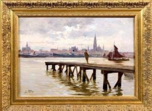 Vue De La Ville D'anvers by Henri Saintin