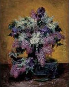 Bouquet De Lilas Et Iris by Henri Saintin