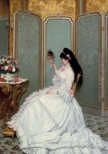 A Fair Glance by Jules Emile Saintin
