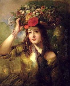 Miss Lewis as a Flower Girl