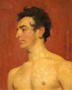 Head and Shoulders of a Nude Man by William Etty