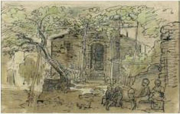 Family In The Garden - view 1