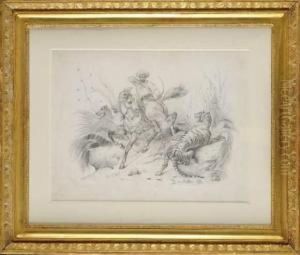 Chasse Au Tigre by Raden Sjarief B. Saleh