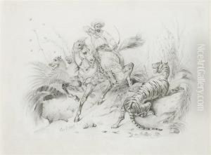 Chasse Au Tigre by Raden Sjarief B. Saleh