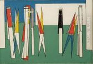 "oneagainst Many", 1946, Color 
Serigraph On Paper, Pencil Dated Andtitled, 10" X 13.5" , Matted And 
Framed, Overall Goodcondition, Not Examined Out Of Frame - Provenance 
&amp;exhibitions: Duveen Graham Gallery, Ny by Attilio Salemme