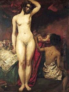 Female nudes in an interior by William Etty