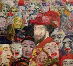 My Portrait Surrounded by Masks, (detail 1) 1899