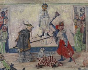 Two Skeletons fighting over a Dead Man, 1891