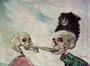 Skeletons Fighting over a Herring