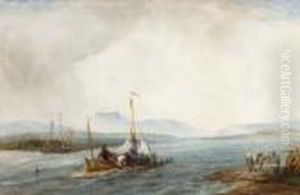 An Estuary Scene,possibly Scottish by John Cuthbert Salmon