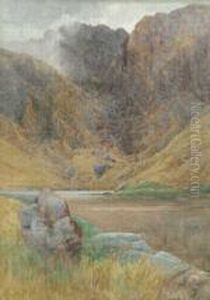 Llanberrispass, North Wales by John Cuthbert Salmon