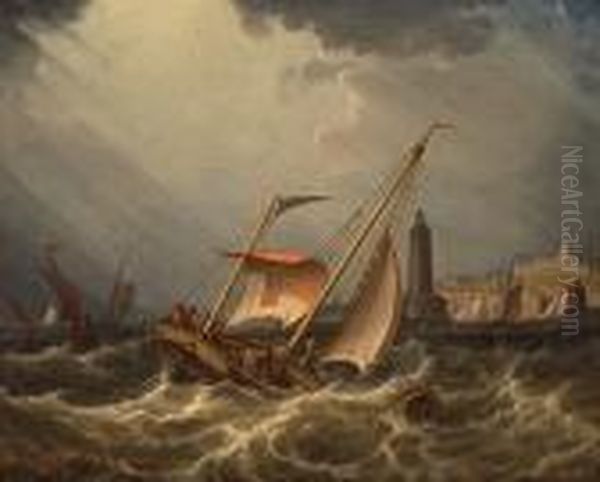 Fishing Boats Going Into Port - view 1