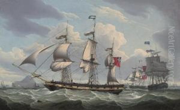 Ships Of The John Gladstone & Company Fleet, Possibly Off Hong Kong - view 1