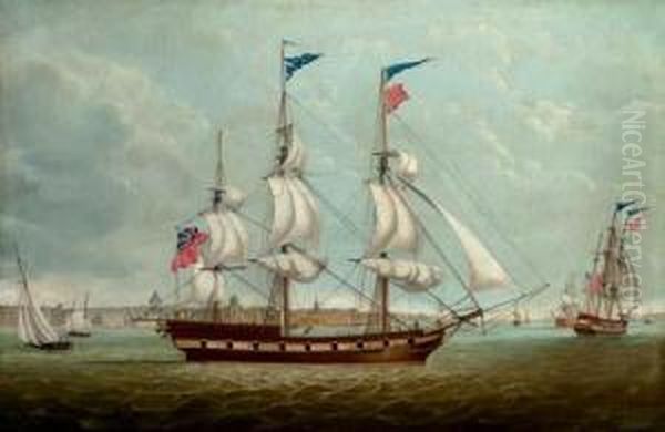 A British Armed Merchantman In The Mersey Off Liverpool - view 1