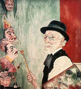 Self Portrait with Masks. 1936