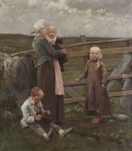 Korsbarsatande Barn by Hugo Salmson